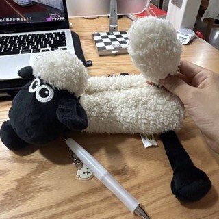 桃園出貨 可愛鉛筆袋 鉛筆盒 文具 筆袋 鉛筆 鉛筆袋 單盒小羊肖恩可愛毛絨筆袋學生文具收納袋可愛動物軟萌治癒開學禮物