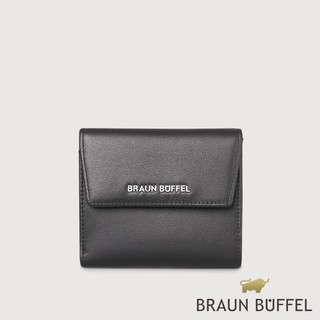 【BRAUN BUFFEL】薇拉-A 8卡兩折短夾-黑色(德國小金牛台灣總代理)/BF850-404-BK