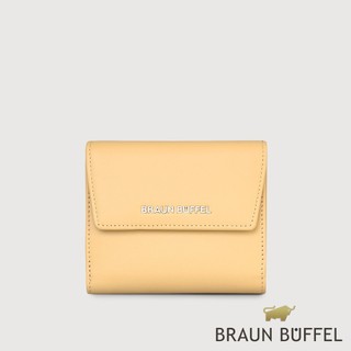 【BRAUN BUFFEL】薇拉-A 8卡兩折短夾-淺棕色(德國小金牛台灣總代理)/BF850-404-CR