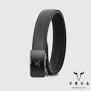 【VOVA 沃汎】臺灣總代理 職場型男 磨砂自動扣皮帶-鎗色/VA019-005-SGU