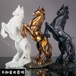 騰空馬玄關創意辦公桌樹脂裝飾馬擺件高階客廳擺件抽象藝術擺件馬到成功十二生肖動物店鋪開業紅木工藝品黑檀木雕馬立馬成功