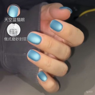 【桃園出貨】彩光貓眼指甲油膠春夏季節爆款新款流行顯白磨砂藍色貓眼膠美甲店