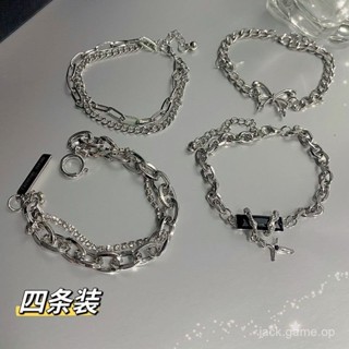 📿限時下殺📿 ASL雙層鑽石手鏈ins小眾設計黑寶石纏繞情侶款輕奢閨蜜手鏈禮物女