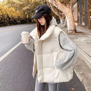 女羽絨背心 外套背心 羽絨棉背心 女保暖背心 冬季背心 羽絨馬甲 輕羽絨背心 秋冬羽絨棉馬甲女短款外穿韓版流時尚棉馬夾