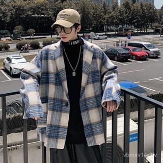 🔥男士短款毛呢外套 加絨加厚夾剋外套 休閒呢子大衣 刷毛百搭大衣男 厚夾剋加棉外套毛呢西裝外套男2024年新款秋冬季