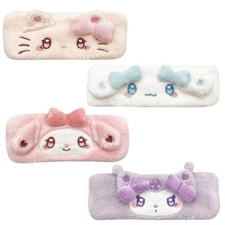 【現貨】小禮堂 Sanrio 三麗鷗 絨毛吸水髮帶 (愛心眼) Kitty 美樂蒂 酷洛米 大耳狗
