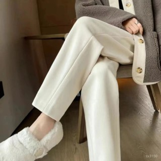 CC#哈倫褲# 哈倫加絨女褲秋冬直筒小腳奶奶褲小個子顯瘦雪尼爾煙管褲蘿蔔褲