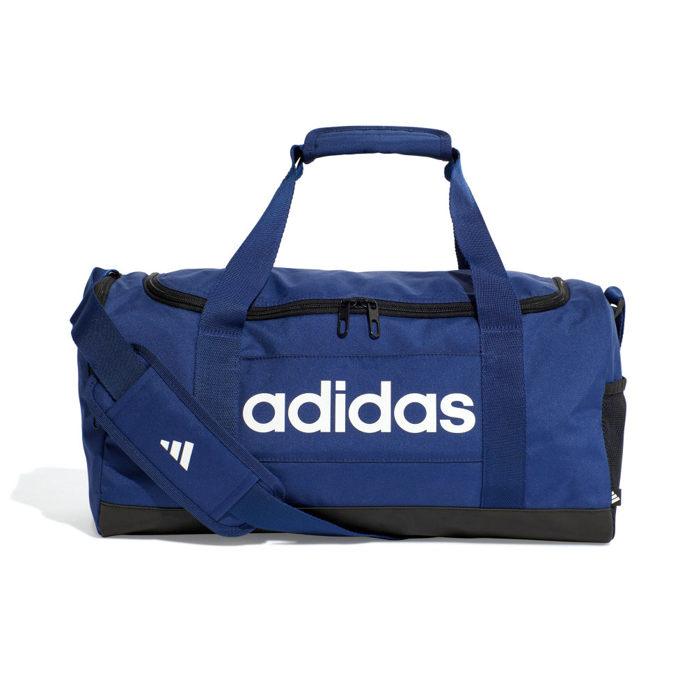 Adidas Linear Duffel S 藍色 可調式 肩背帶 拉鍊口袋 健身包 IN6111