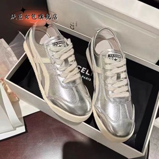 【小宅妹】銀色復古芭蕾德訓鞋女2025年新款時尚百搭阿甘鞋運動板鞋休閑運動 運動鞋 銀色鞋 休閒鞋女 板鞋 復古休閒鞋