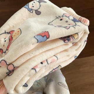 臺灣出貨🚚 女士長褲 休閒褲 【91%好評率】睡褲女可愛hellokitty法蘭絨卡通保暖秋冬季新款加厚珊瑚絨居家褲
