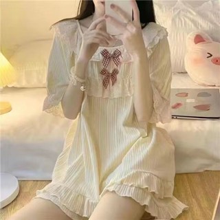 🔥Fashion🔥夏天小香風可愛睡衣女 公主睡衣 日本家居服 居家服 睡衣女 小胸睡衣 家居服 短袖睡衣 韓國睡衣