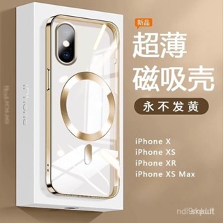 【臺灣出貨】iphone 手機殼 防摔殼蘋果Xs Max磁吸手機殻iPhoneX鏡頭膜全包xr透明矽膠xs防摔保護套