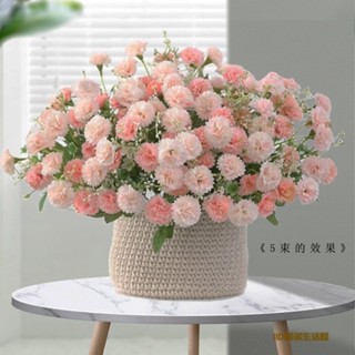 仿真花 假花 桌麵裝飾 攝影道具 擺件 乾燥花 永生花康乃馨模擬花束母親節客廳擺放花餐桌房間裝飾酒店歐美高級仿真花