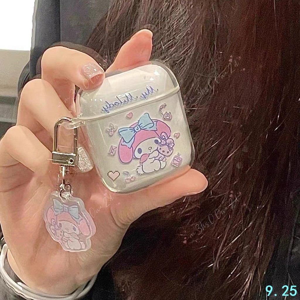 小紅書可愛玉桂狗airpods1/2代耳機保護套蘋果pro3代美樂蒂軟殼女
