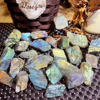🔥臺灣熱賣🔥 天然水晶 拉長石原石 超強閃光不規則原礦石純天然異性潮流超僊彩