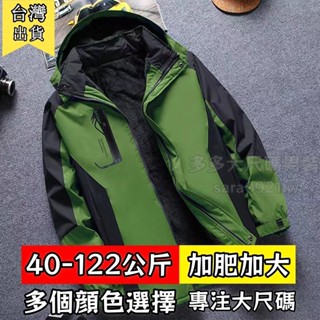 新店下殺 衝鋒衣 防風外套 大尺碼男外套 休閒寬鬆外套 冬季衝鋒衣 棉服 刷毛加厚大尺碼衝鋒衣 戶外工作服 勞保保暖外套