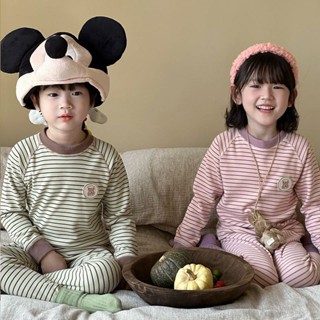 Toz男童睡衣 睡衣套裝 兒童居家服 秋冬德絨睡衣 兒童自發熱保暖套裝 無骨打底穿 女童睡衣 秋衣秋褲