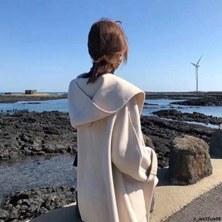 💘特惠新品 女裝雙面毛呢大衣秋冬百搭小香風矮小個子法式斗篷毛呢外套女學生短版