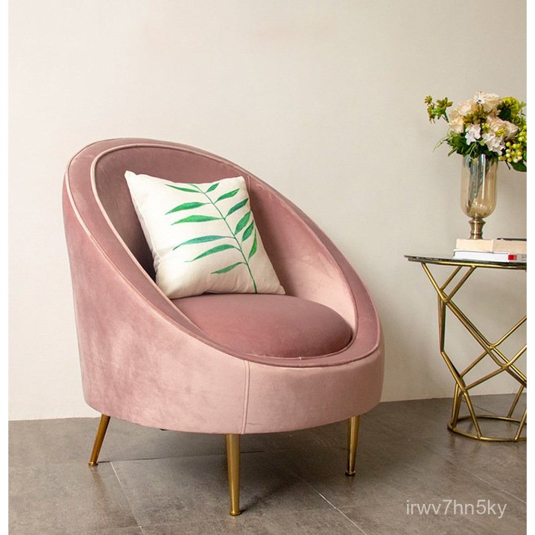 【免稅到府】北歐單人沙髮 新古典後現代布藝沙髮設計師個性工作室軟裝沙髮椅