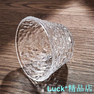 🙏🏻Luck🙏🏻青蘋果 錘紋 玻璃 品茗杯 6只 日式 個人 小茶杯 套裝 主人杯 斗笠 功夫 杯子 日式茶具