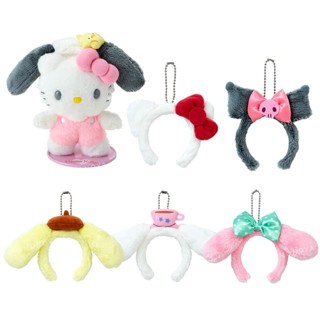 【現貨】小禮堂 Sanrio 三麗鷗 絨毛玩偶耳朵裝飾吊飾 (經典款) Kitty 美樂蒂 大耳狗 酷洛米