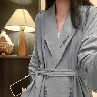 睡袍睡衣 溫泉游泳浴衣 日式和服 舒適好穿 飯店浴袍 薄款 男女可穿 家居服 可愛睡衣 睡衣2024年新款睡袍女春秋