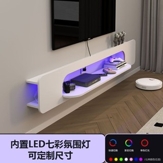 『 Fa Jie Nuo 』【免運】家用客廳小戶型墻上機頂盒置物架臥室簡約路由器懸空壁掛式電視櫃