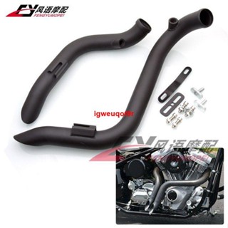 定金#摩托車排氣管#排氣管#適用哈雷XL883 XL1200戴娜Dyna軟尾旅行者排氣管高質量不銹鋼