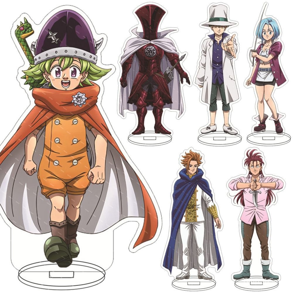 新品-促銷🔥七大罪默示錄的四騎士亞剋力大立牌特裏斯坦蘭斯洛特動漫週邊擺件