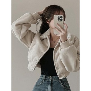 Codibook｜韓國 LOVENSOME 燈芯絨棉翻領短版外套［預購］夾克 牛仔外套 女裝
