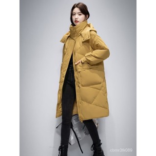 原版中長版羽絨服女冬季白鴨絨保暖時尚加厚修身顯瘦大碼外套 白鴨絨 保暖 防寒 羽絨外套連帽1101 RDNP