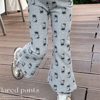 🌸Baby dragon🌸女寶寶時尚貓咪喇叭褲2024春秋新款女寶寶洋氣休閑褲小女孩長褲潮
