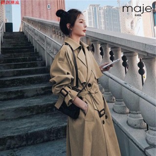 【特價】韓版大衣 女 秋冬2021卡其色風衣外套 新款女生寬鬆顯瘦 中長款 大衣 外套女 風衣外套銘創店