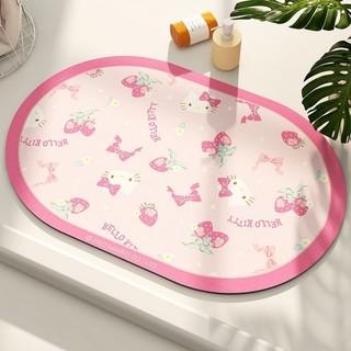 可愛地墊 吸水地墊🎀 【hello kitty】軟矽藻泥浴室吸水地墊衛生間防滑踩腳墊廁所地毯
