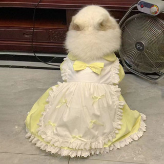 金毛衣服 大型犬衣服 可愛寵物衣服 大狗衣服 大型犬衣服 狗狗衣服中大型犬裙子秋季薄款防掉毛春夏裝淡黃公主風狗狗裙子