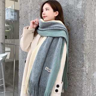 有點東西🧣圍巾女冬款學生韓版加厚百搭長款網紅情侶仿羊絨針織毛線圍脖男士秋冬圍巾 圍脖 保暖