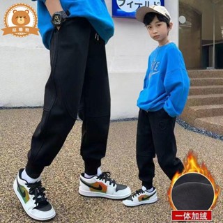 童長褲 男童長褲 童裝2024新款男童秋冬褲子男孩子加絨加厚運動保暖帥氣中大童韓版