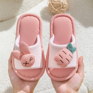 【熱銷免運】兒童拖鞋女童居家用冬季室內防滑可愛寶寶亞麻棉拖鞋男童春秋四季 兒童拖鞋 童鞋 兒童涼鞋 兒童室內拖鞋 可愛拖