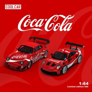 Cool Car1:64 保時捷964 992可口可樂模擬合金汽車模型 收藏擺件