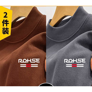 發熱衣 打底衣 保暖衣 衛生衣 刷毛發熱衣 內搭保暖衣 秋冬季加絨雙麵德絨長袖T恤男士衛衣男保暖上衣半高領打底衫1/2件