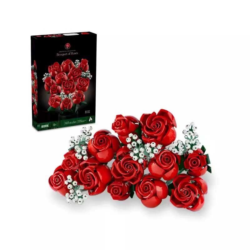 兼容樂高 10328 玫瑰花束 永生花積木 積木花 永生花 積木永生花 永生花lego 10328lego 玫瑰花積木