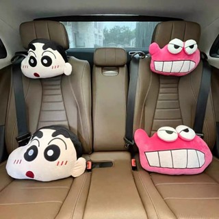 【新款上市】呆萌蠟筆小新汽車頭枕座椅靠背抱枕鱷魚車載頸枕靠墊車內飾靠枕頭 汽車腰靠 汽車靠枕 車用靠枕 頸枕