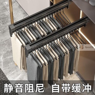 Z-好物推薦 【可伸縮】多功能抽拉褲架收納頂裝衣櫃內建抽拉桿可伸縮滑軌軌道掛褲子