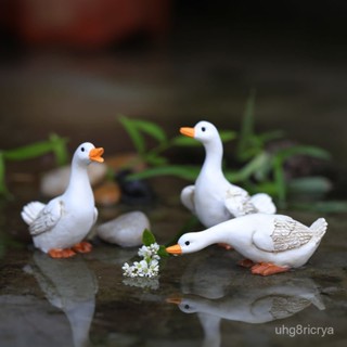 微景觀 造盆景 桌上裝飾 拍攝攝影 水族DIY 辦公室小物 造景 婚禮擺設 辦公桌裝飾 盆栽造景迷你小白鴨子動物擺件花園