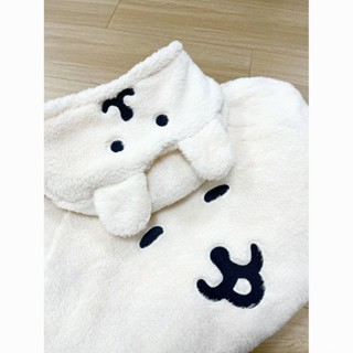 百億補貼價⭐nagano自嘲熊睡衣女秋冬季珊瑚絨加絨加厚可愛卡通少女睡袍家居服