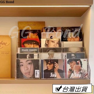 🔔臺灣熱銷🔔專輯透明展示架亞剋力光盤碟片架子唱片磁帶光碟收納盒置物架 階梯公仔展示架 透明盲盒手辦模型底座架 陳列木