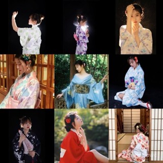 ✅日式和服女改良複古日本傳統和風浴衣寫真服神明少女連衣裙