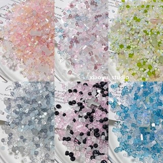 ★【花房系列】夏日ins低飽和水晶混色玻璃米珠散珠diy手工串珠材料★