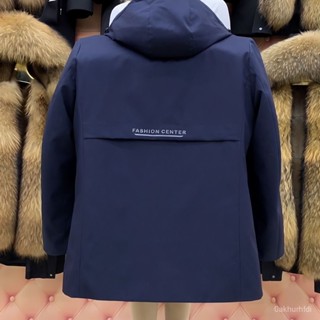 刷毛毛領外套 派剋服男冬季皮毛一體40度老公新款真毛外殻反季清倉上衣高檔 加厚棉襖外套 大尺碼 長版羽絨棉外套1202