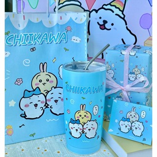 不鏽鋼保溫杯 保溫瓶🎀 禮物套裝吉伊卡哇chiikawa吸管杯不銹鋼304送朋友生日實用可愛ins